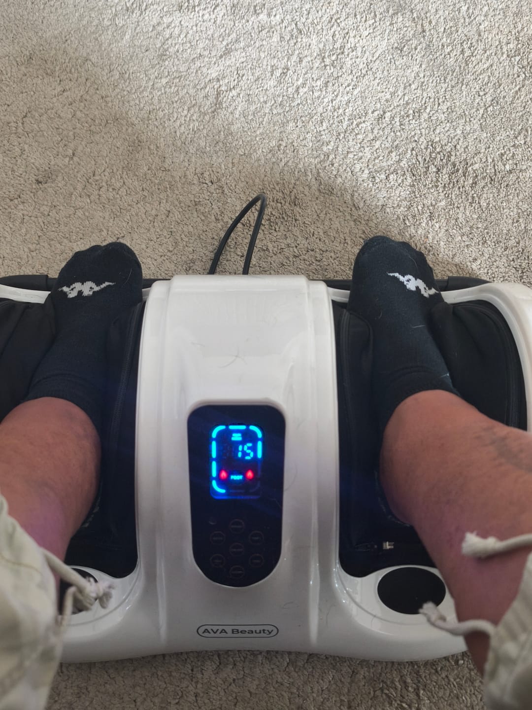 Customer photo review of Fod- og lægmassageapparat med fjernbetjening