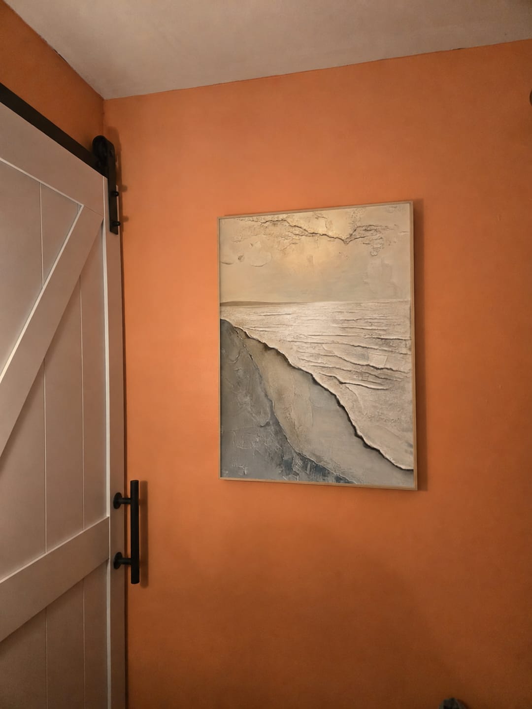 Customer photo review of Ocean And Sky Abstract Textured Wall Art #OS075
