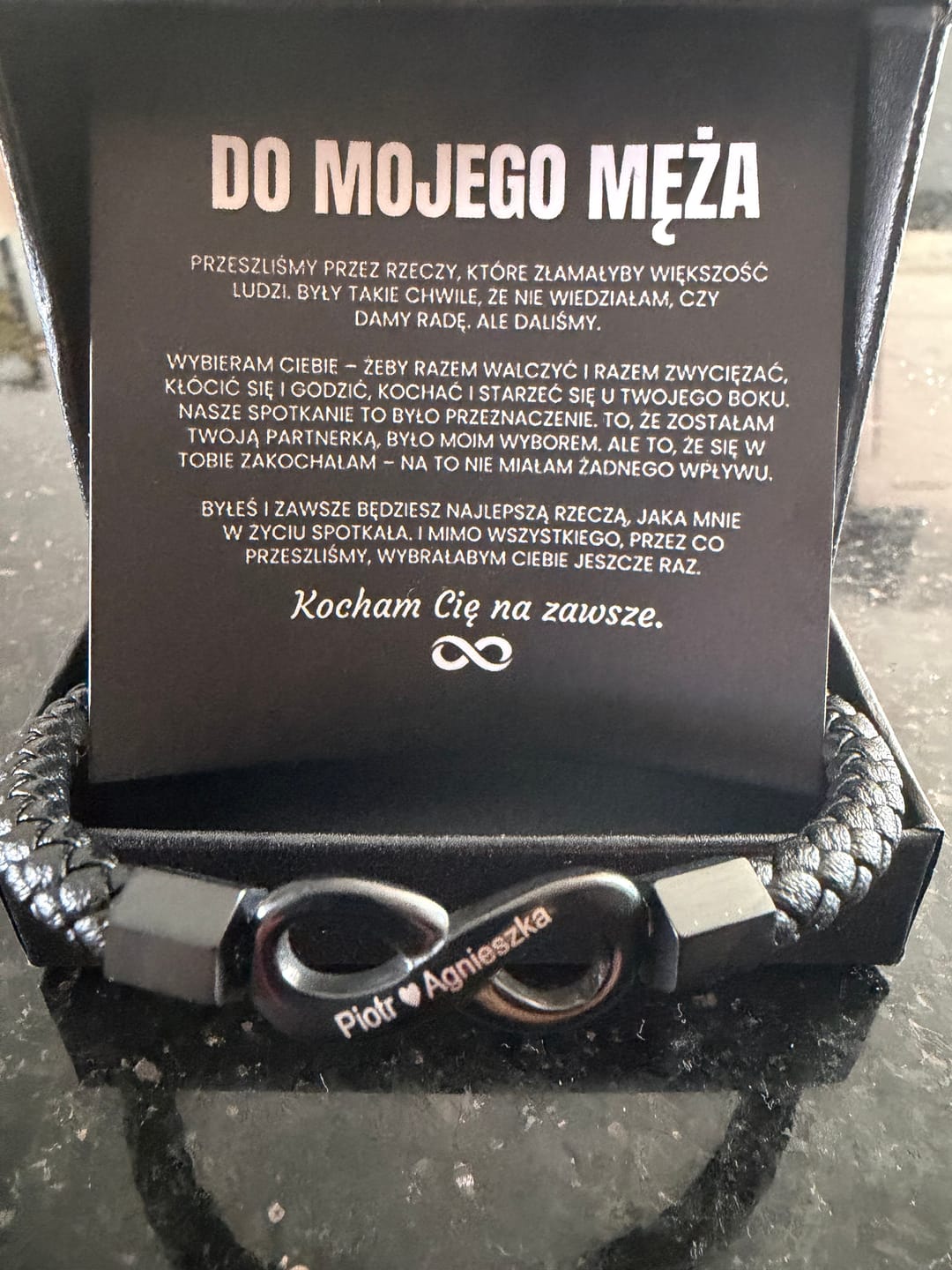 Customer photo review of Personalizowana bransoletka „Do mojego męża”