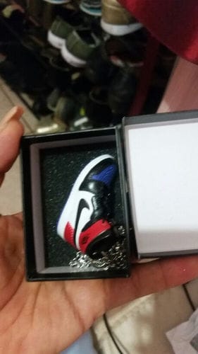 Customer photo review of AJ1 Collection | Mini Sneakers Keychain