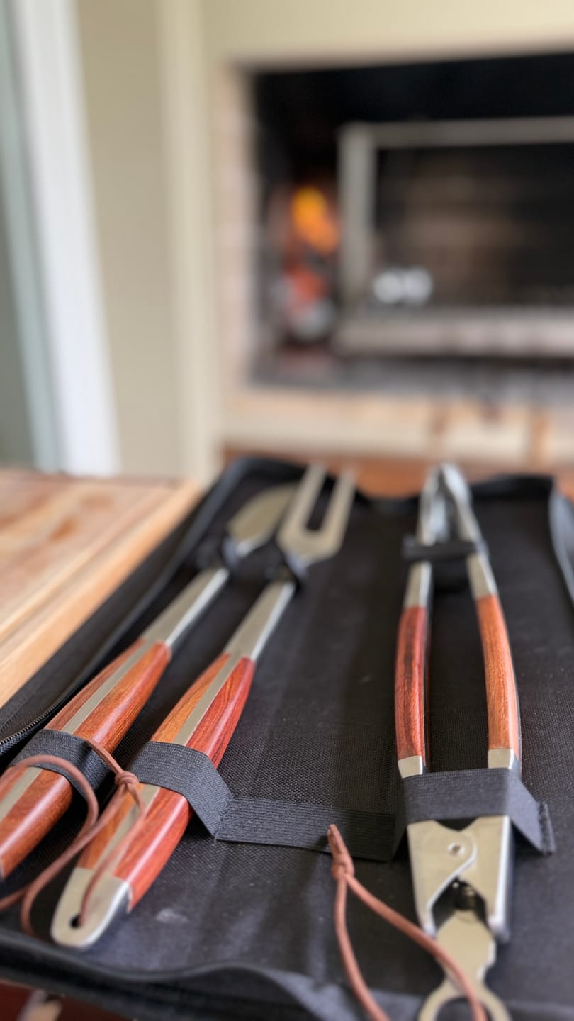 Customer photo review of Sakura Grill Master Set - Kit Parrillero De Asado Sakura 3 Piezas + Funda