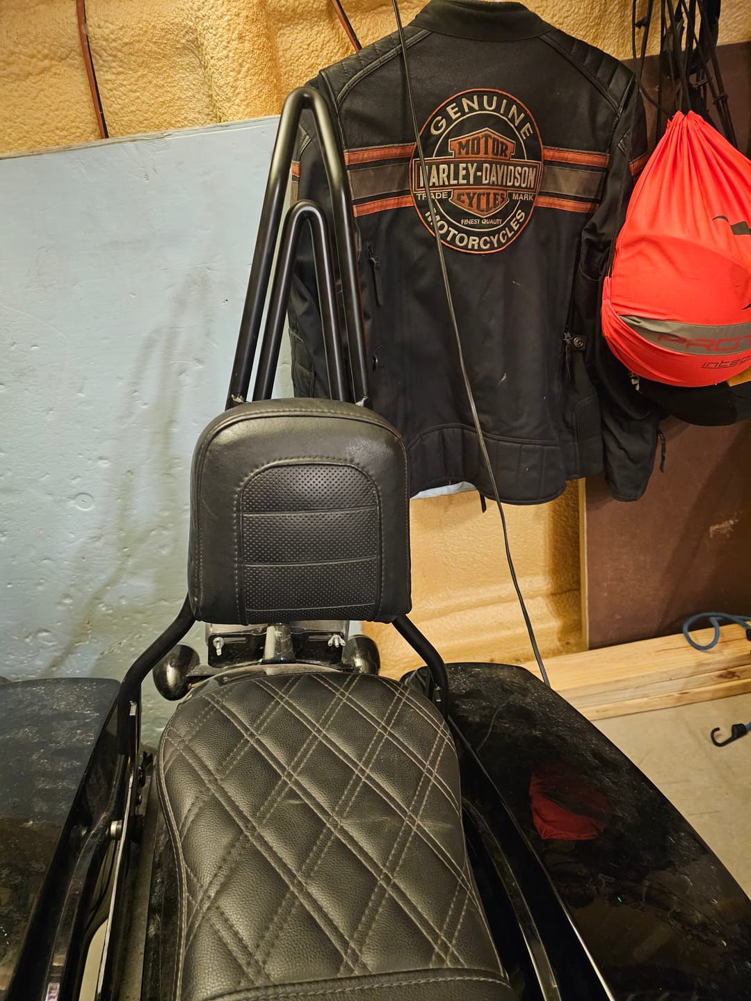 Customer photo review of Iron Born Blade 25" Sissy Bar w/ Foldable Rack for Harley Softail Low Rider S FXLRS Matte Black