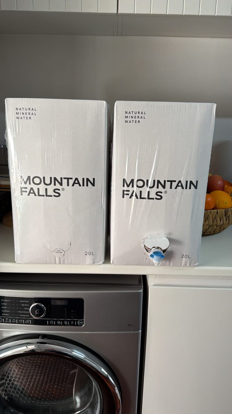 Customer photo review of AcquaBox by Mountain Falls 20L – STILL Mineral Water (on tap Bag-in-Box)