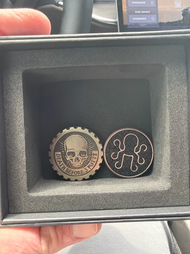 Customer photo review of Death Before 3 Putts - Brass EDC Marker