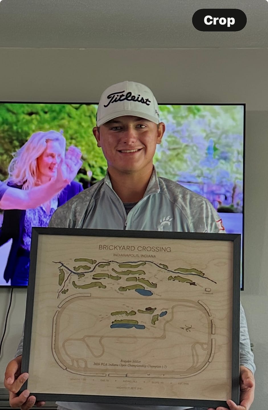 Customer photo review of Custom 3D Wood Golf Course Map