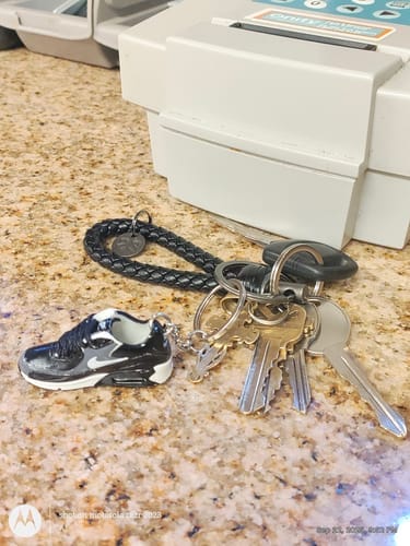 Customer photo review of Air Max Collection | Mini Sneakers Keychain
