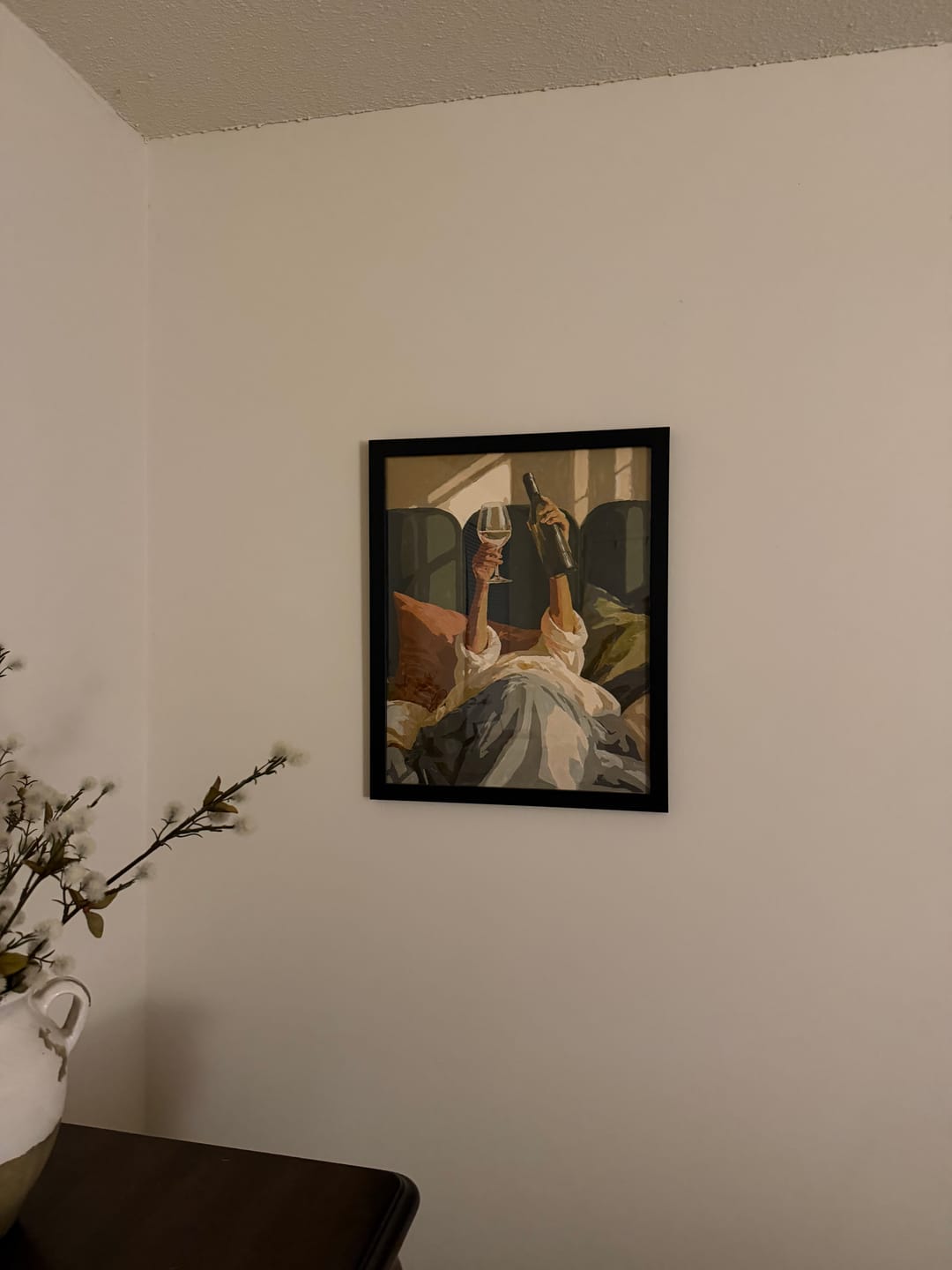 Customer photo review of Wine in Bed | Paint by Number