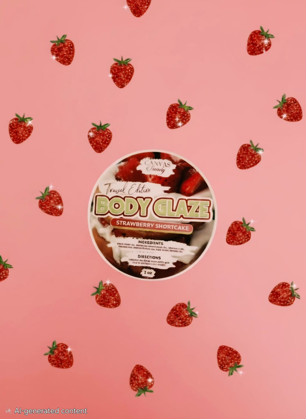 Customer photo review of (NEW) TRAVEL GLAZE: STRAWBERRY SHORTCAKE
