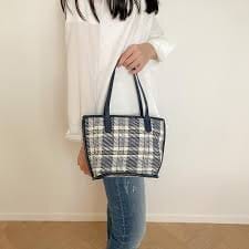 Customer photo review of Alana Tartan Tote Bag