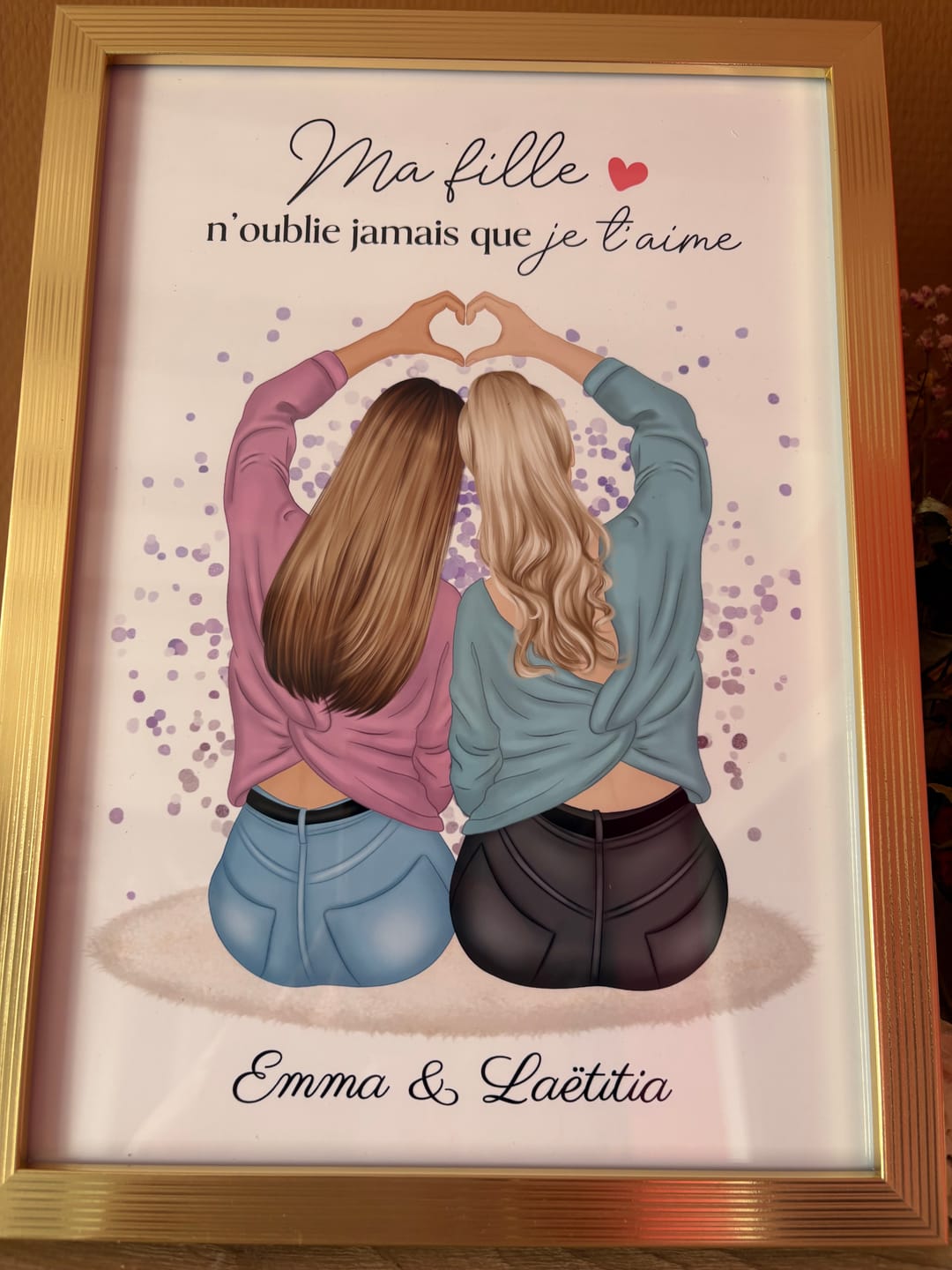 Customer photo review of Affiche Personnalisée - Meilleures Amies