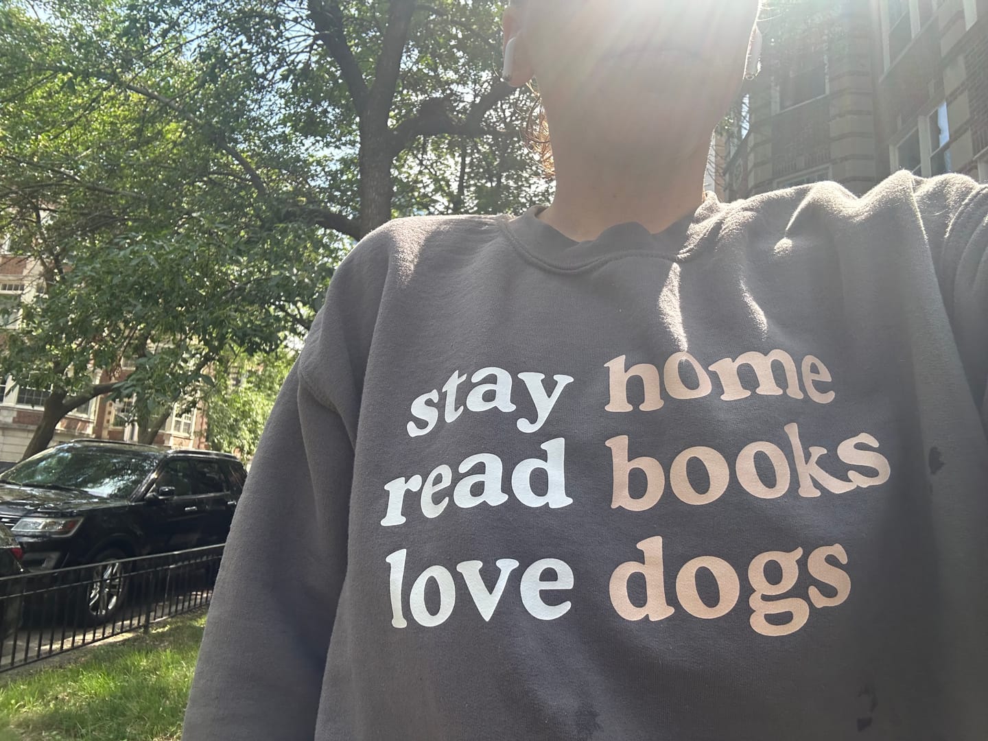 Customer photo review of Stay Home Read Books Love Dogs