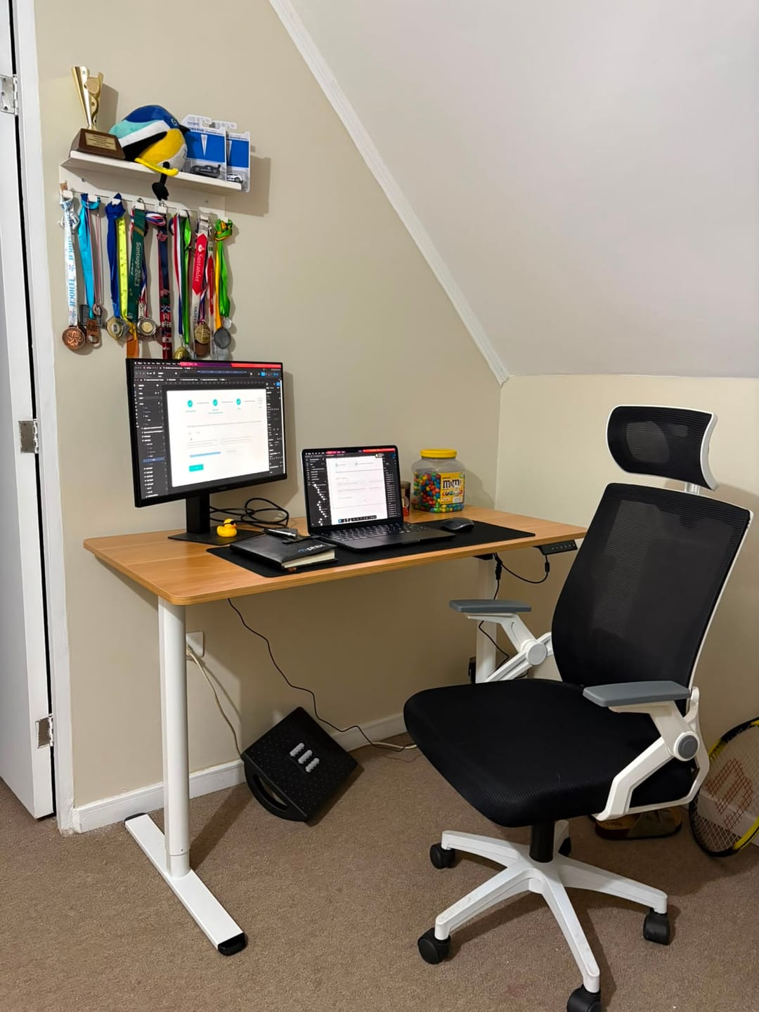 Customer photo review of Escritorio Home Office Orion Eléctrico Natural