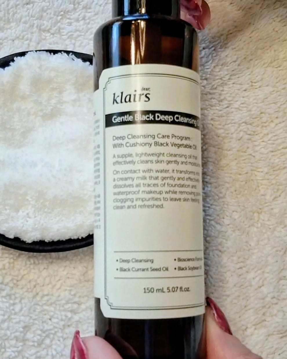 Customer photo review of Gentle Black Fresh Cleansing Oil
