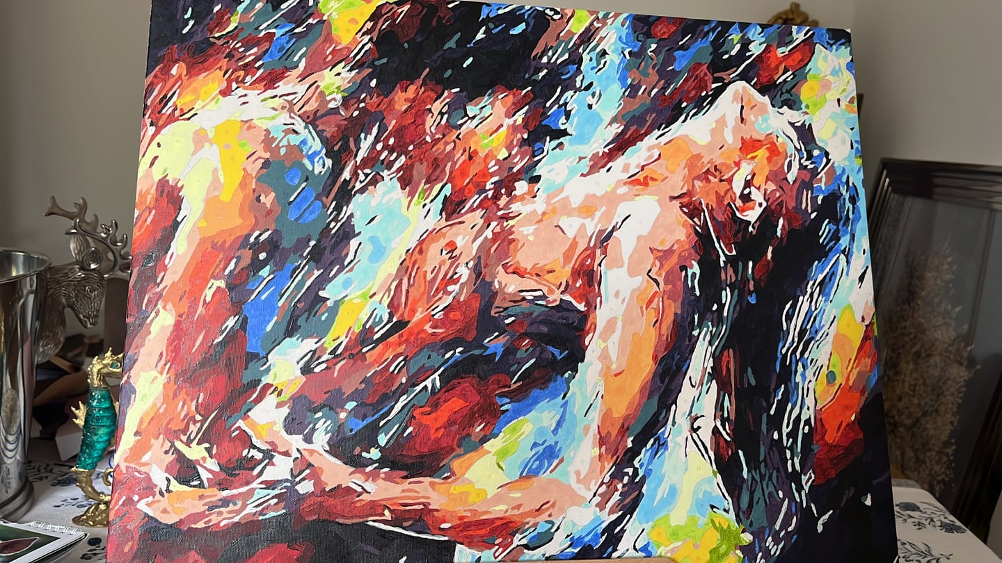 Customer photo review of Two Lovers | Paint by Numbers