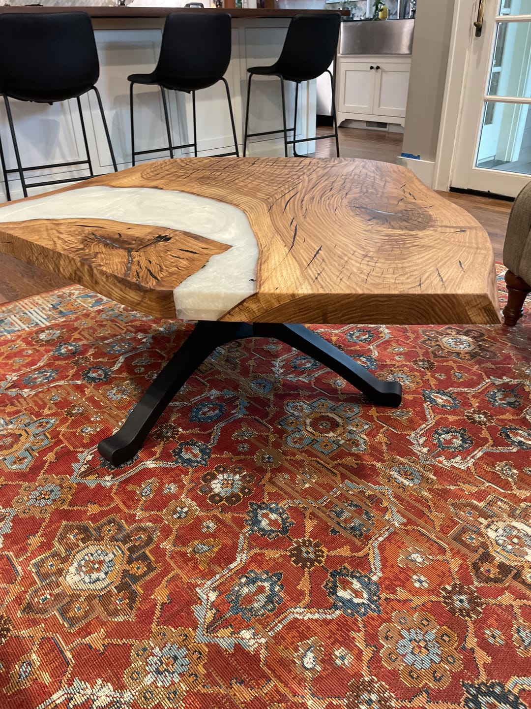 Customer photo review of Coffee Table Base 16.5" H for Handmade DIY Project - 228 Wishbone