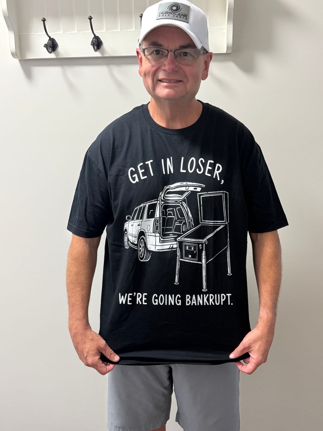 Customer photo review of We're Going Bankrupt T-Shirt