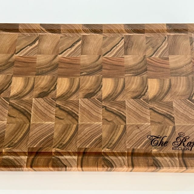 Customer photo review of Personalized Double-sided Walnut  End Grain Cutting Board