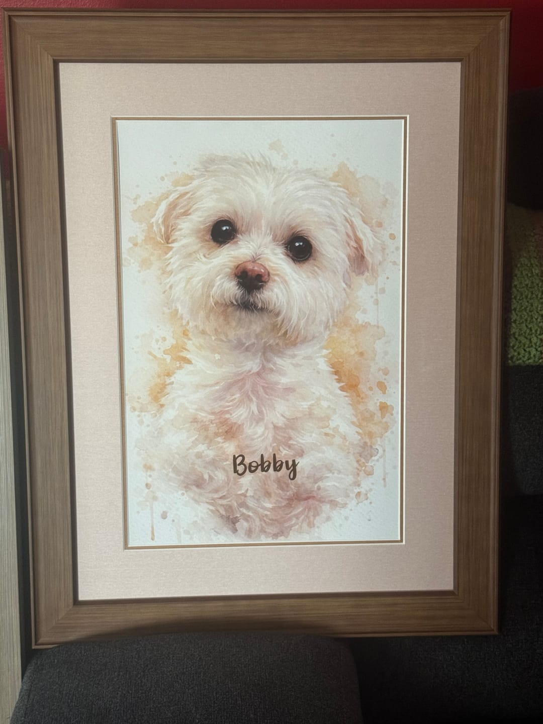 Customer photo review of Personalized Poster - Watercolor Realistic Portrait