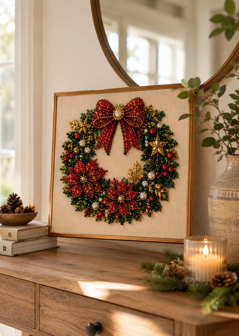Customer photo review of Relaxing & Beginner-Friendly - DIY Christmas Pearl Diamond Painting Art Kit
