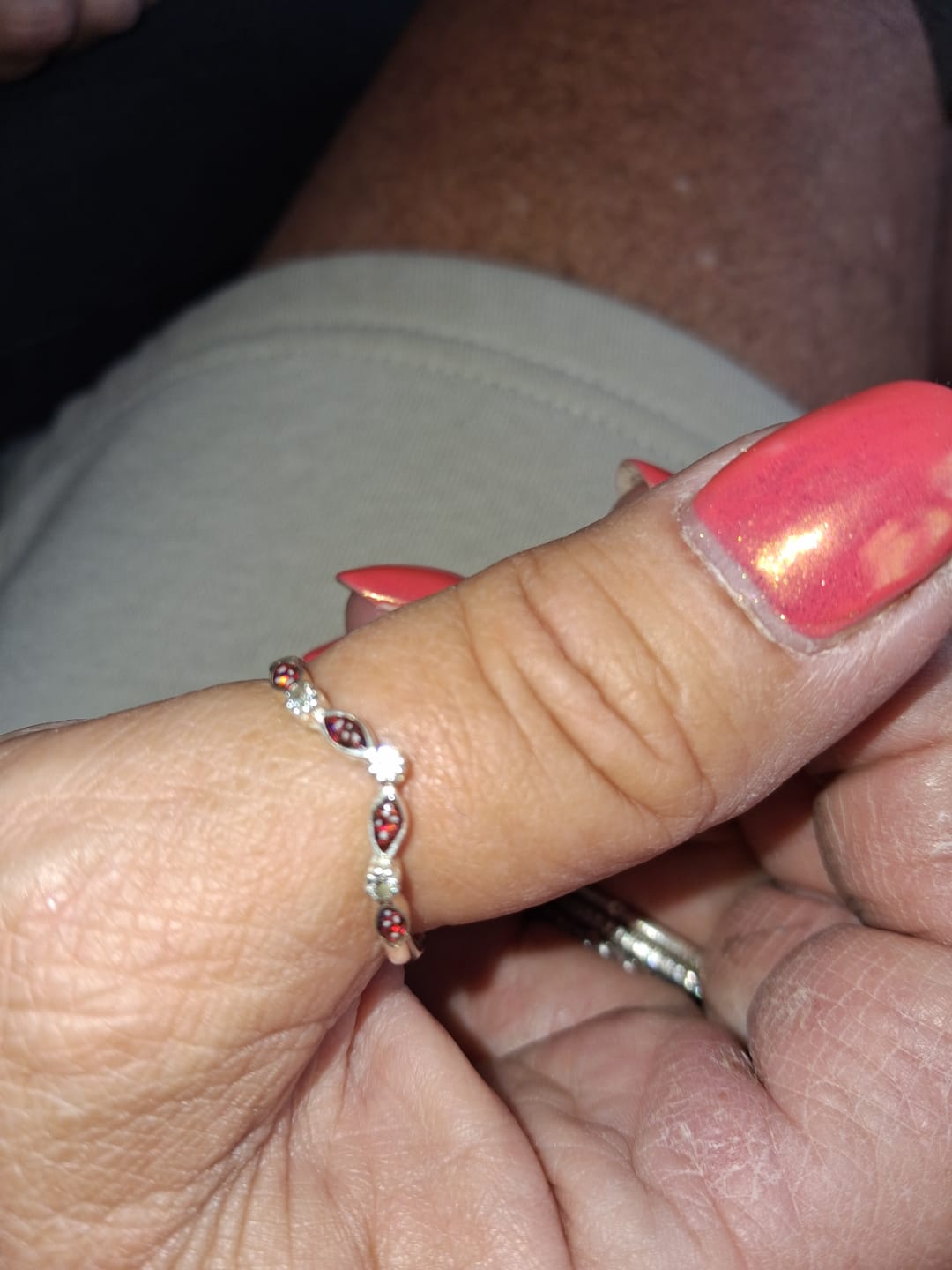 Customer photo review of Marquise wishbone ring