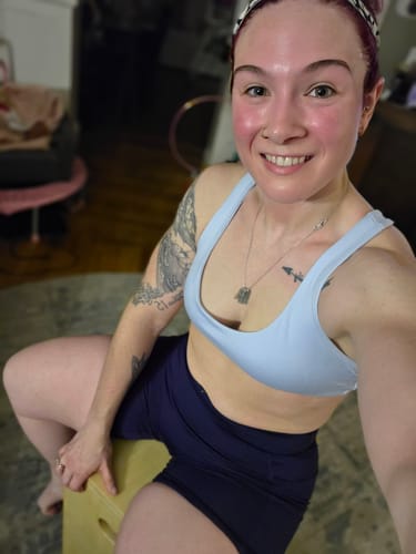 Customer photo review of DAYDREAM Perfect Scoop Neck Racerback Sports Bra