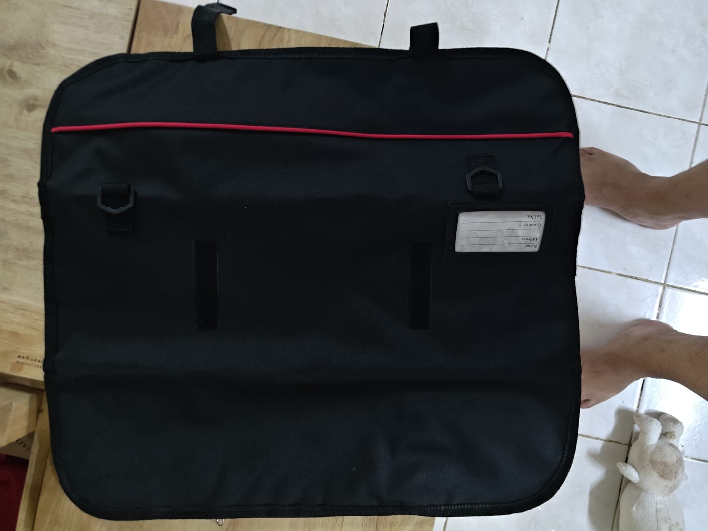 Customer photo review of Giesser 7 slots knife bag with black strap (8298L) Knives not included!!!