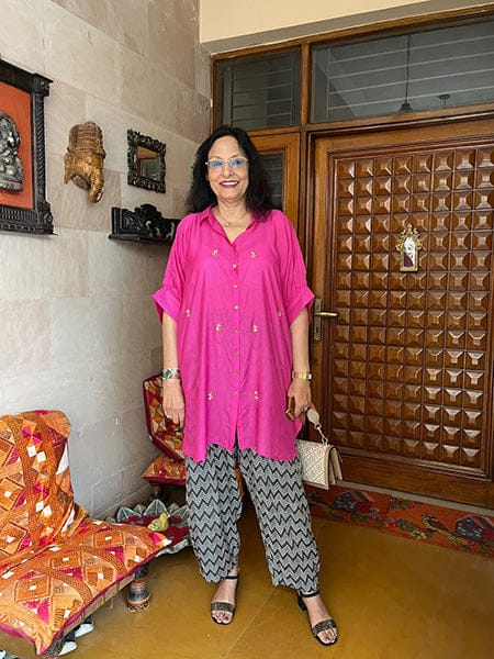 Customer photo review of Set of 2 - Aurora Oversized Long Shirt & Salwar Set
