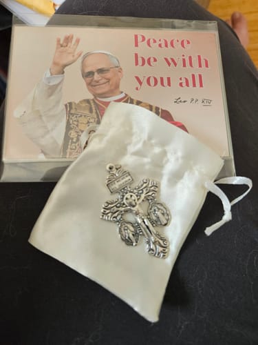 Customer photo review of 3-Way Pardon Crucifix – St. Benedict & Miraculous Medals – 2 1/8"