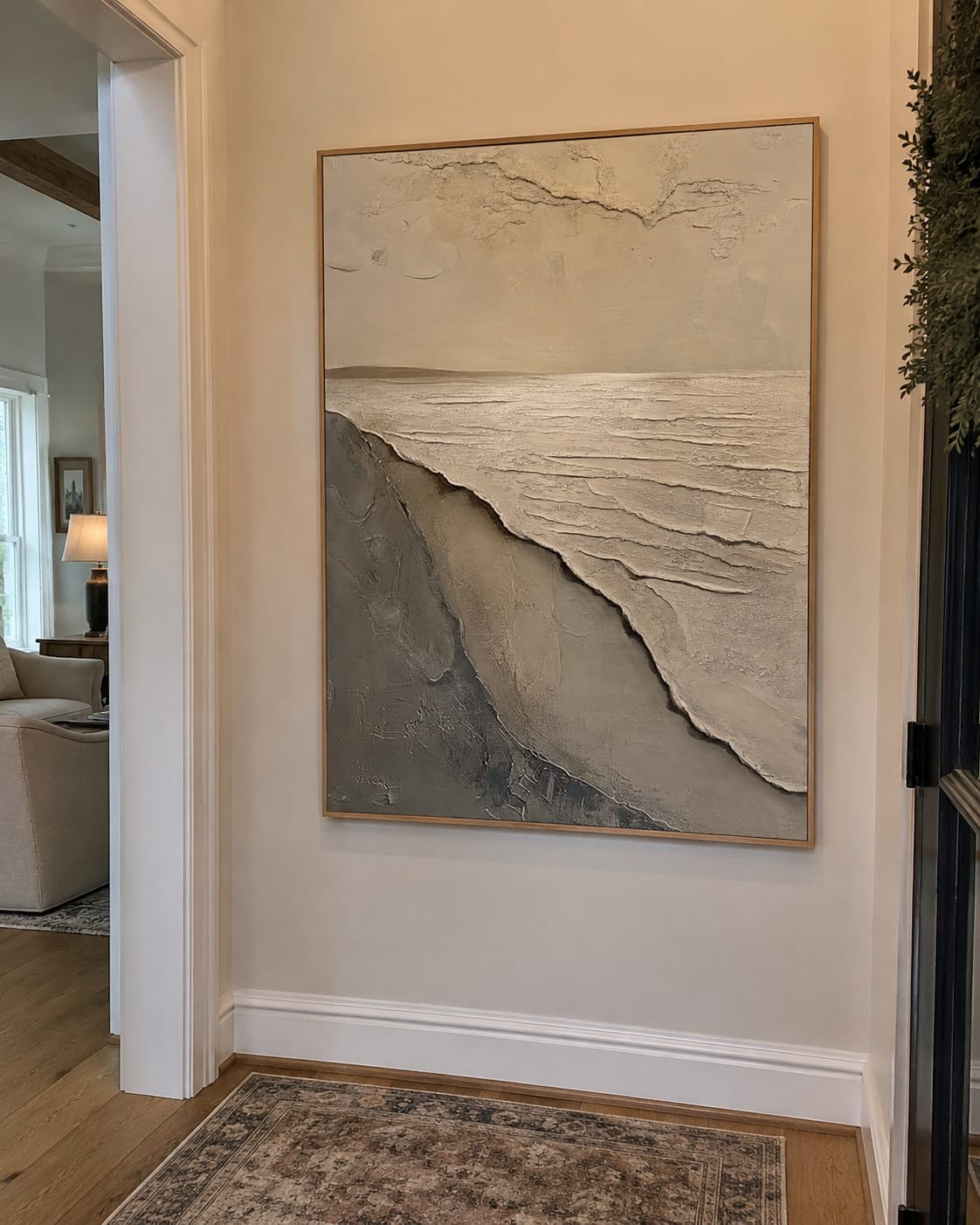 Customer photo review of Ocean And Sky Abstract Textured Wall Art #OS075