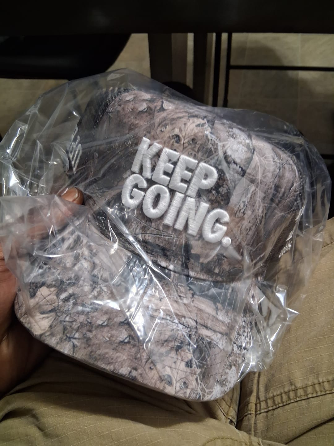 Customer photo review of KEEP GOING CAMO (Trucker)