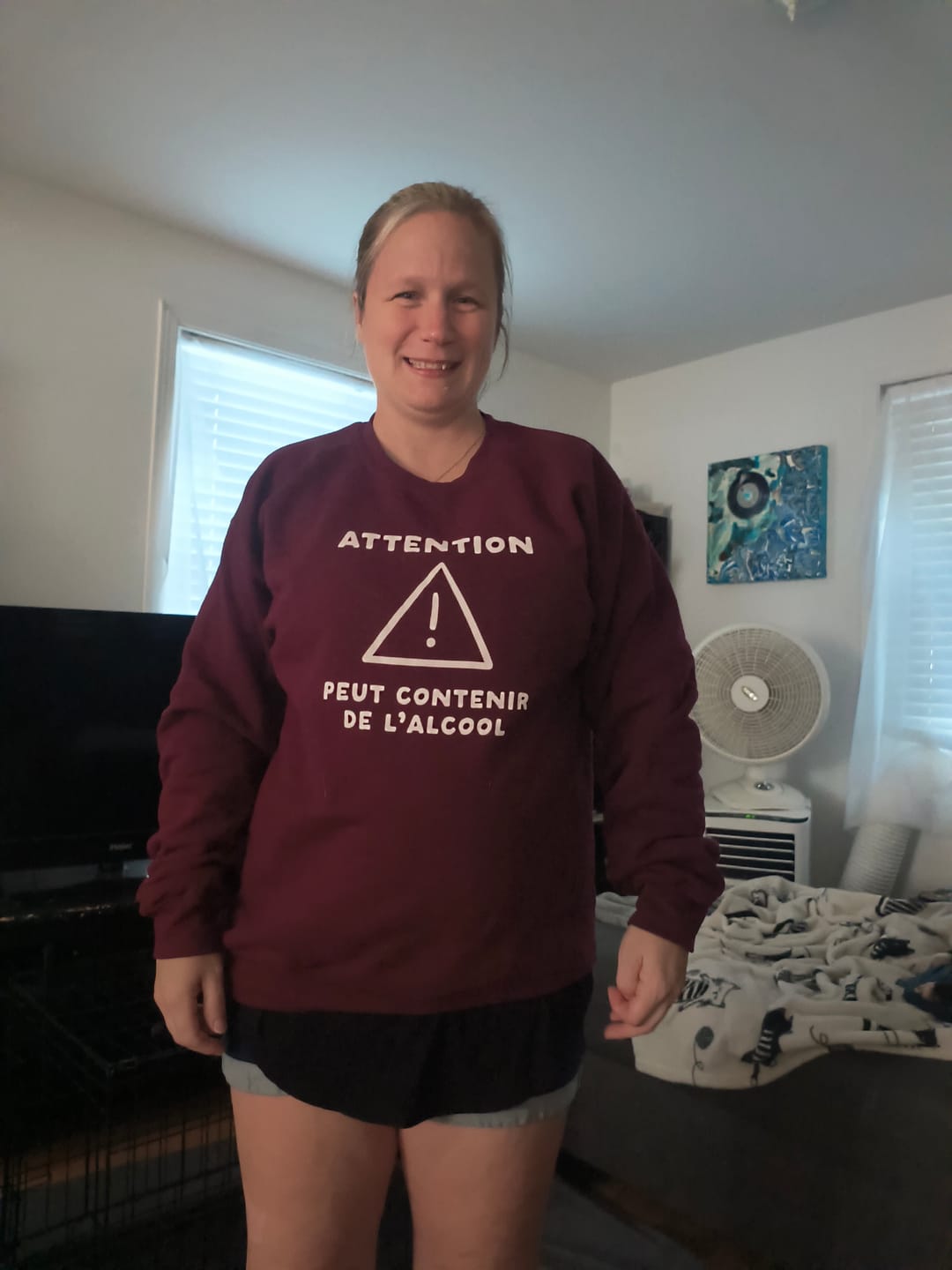 Customer photo review of Sweatshirt Peut Contenir Alcool