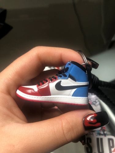 Customer photo review of AJ1 Collection | Mini Sneakers Keychain