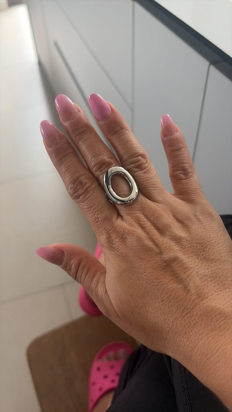 Customer photo review of Anillo Rust Mini Plata
