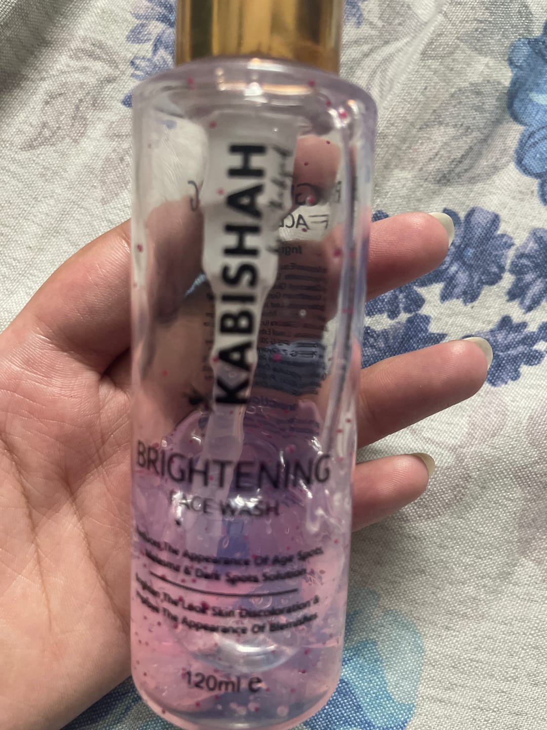 Customer photo review of LuminaBright Whitening Face Wash