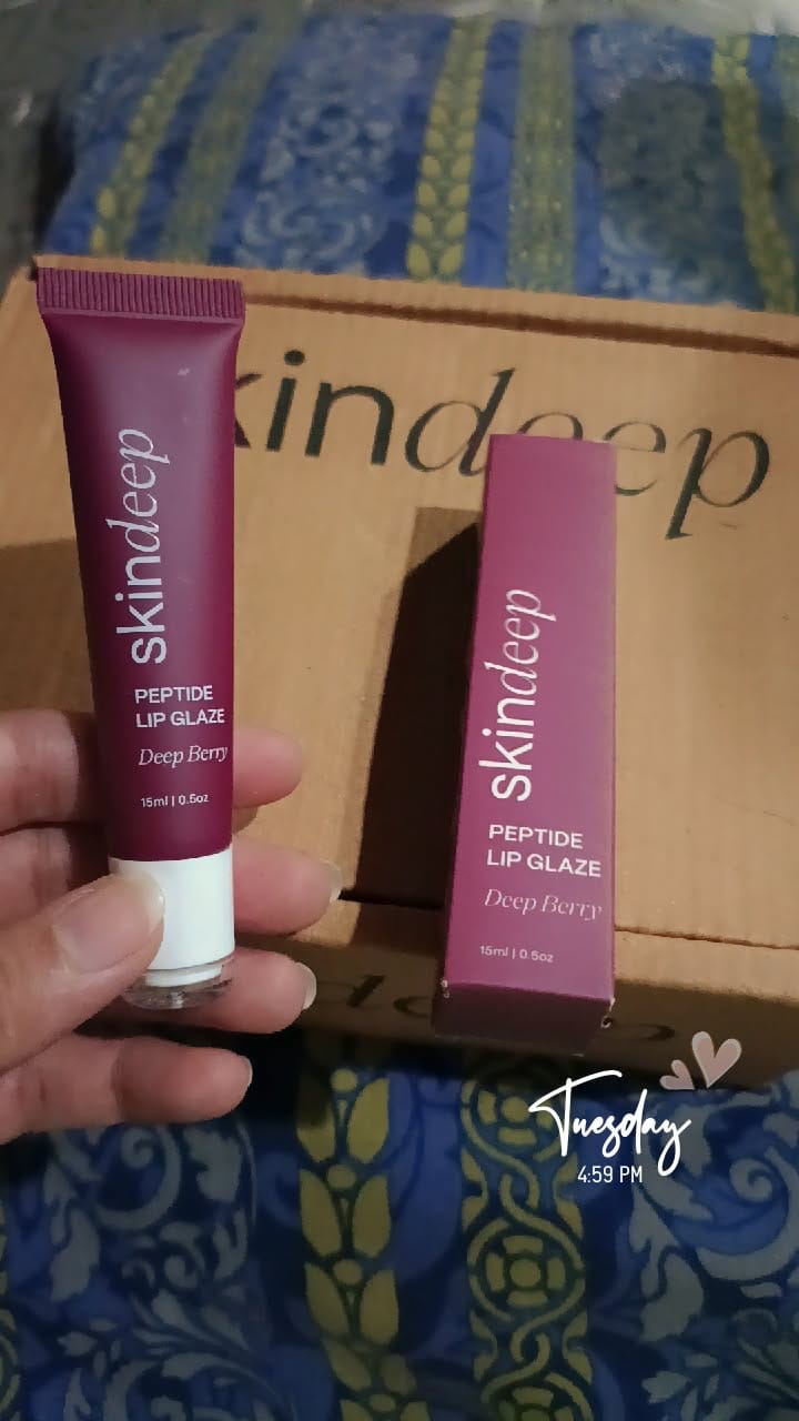 Customer photo review of Peptide Lip Glaze