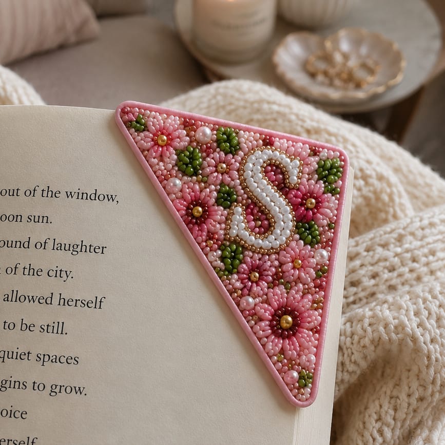 Customer photo review of Custom Name Four Seasons Personalized Initial Diamond Painting Corner Bookmark Kit Gift For Besties