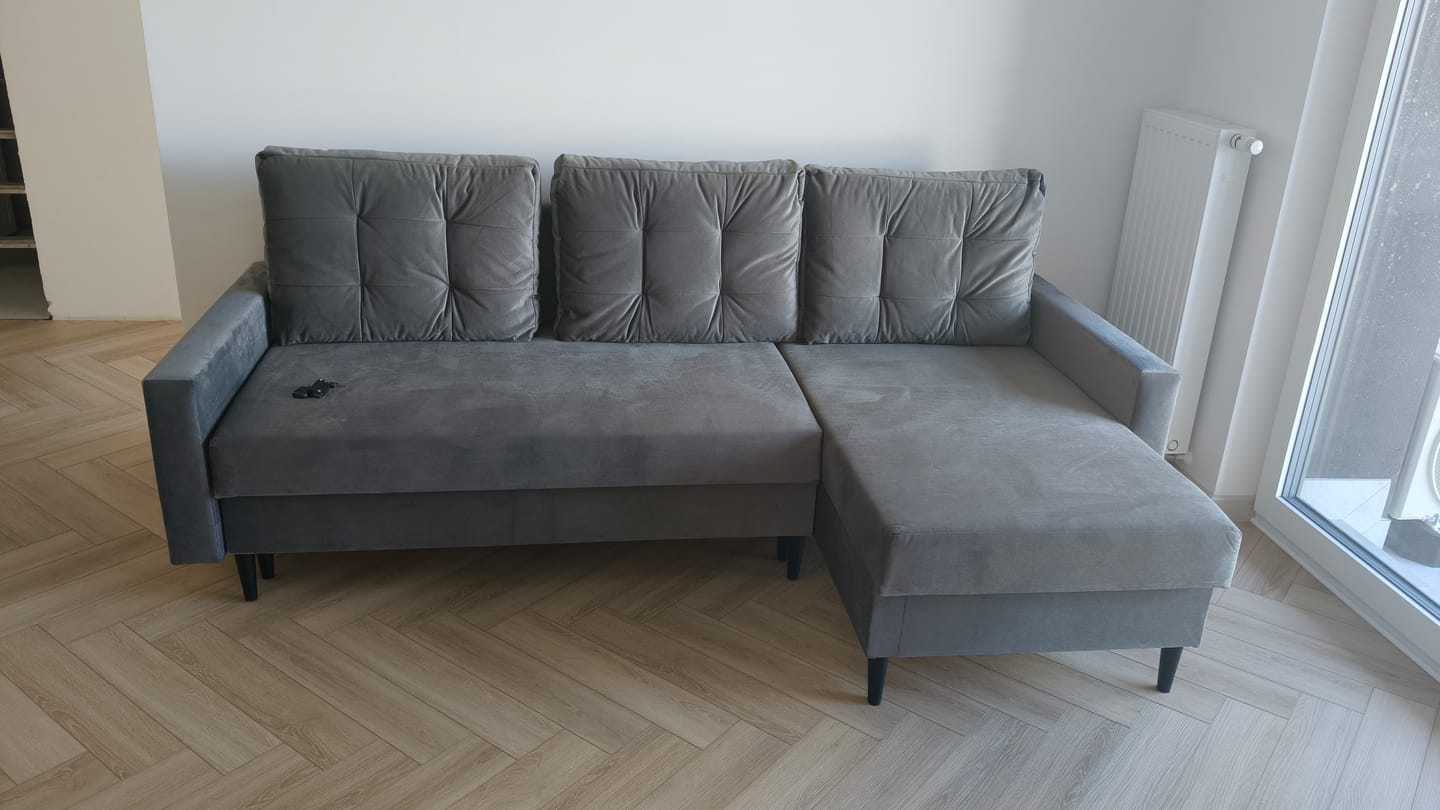 Customer photo review of Narożnik BLANK velvet