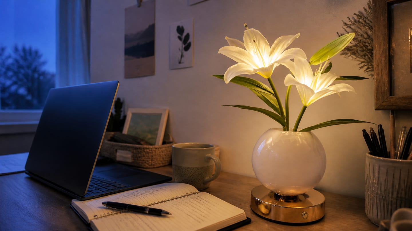 Customer photo review of Lily Bloom Lamp
