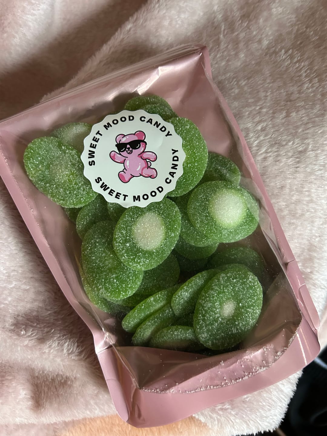 Customer photo review of Just Enough - Sour Kiwi Slices