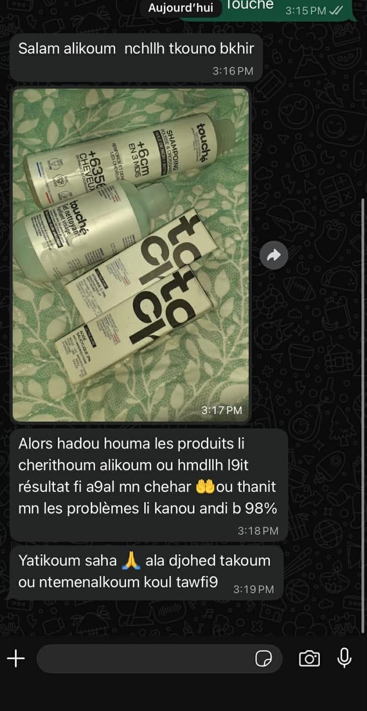 Customer photo review of Shampooing Pousse et croissance