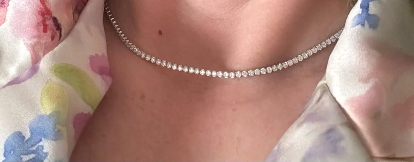 Customer photo review of Monaco Tennis Choker Necklace