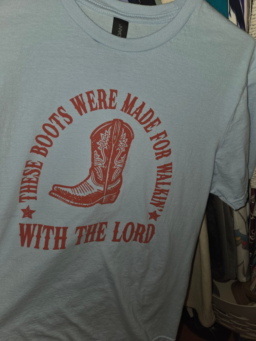 Customer photo review of Boots Tee