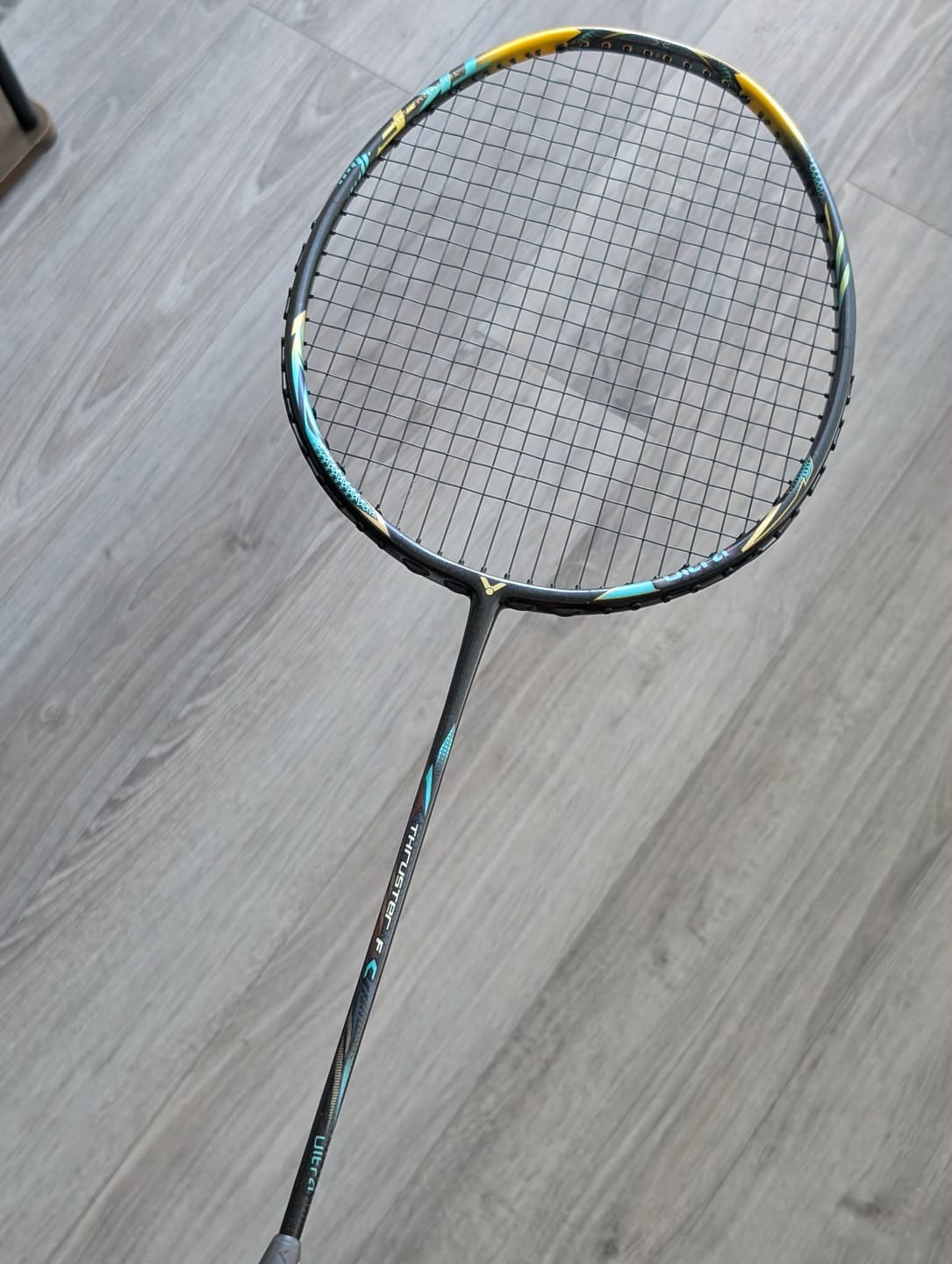 Customer photo review of Victor Thruster F C Ultra CX Unstrung Racket [Black/Gold]