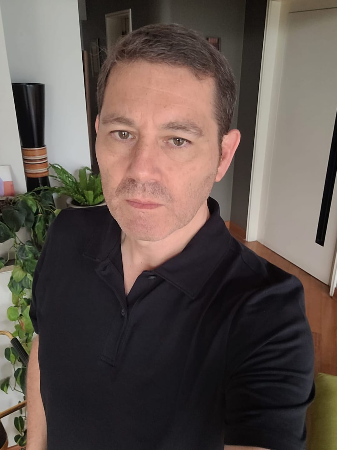Customer photo review of Cloud Polo Shirt | AlgaKnit - Black
