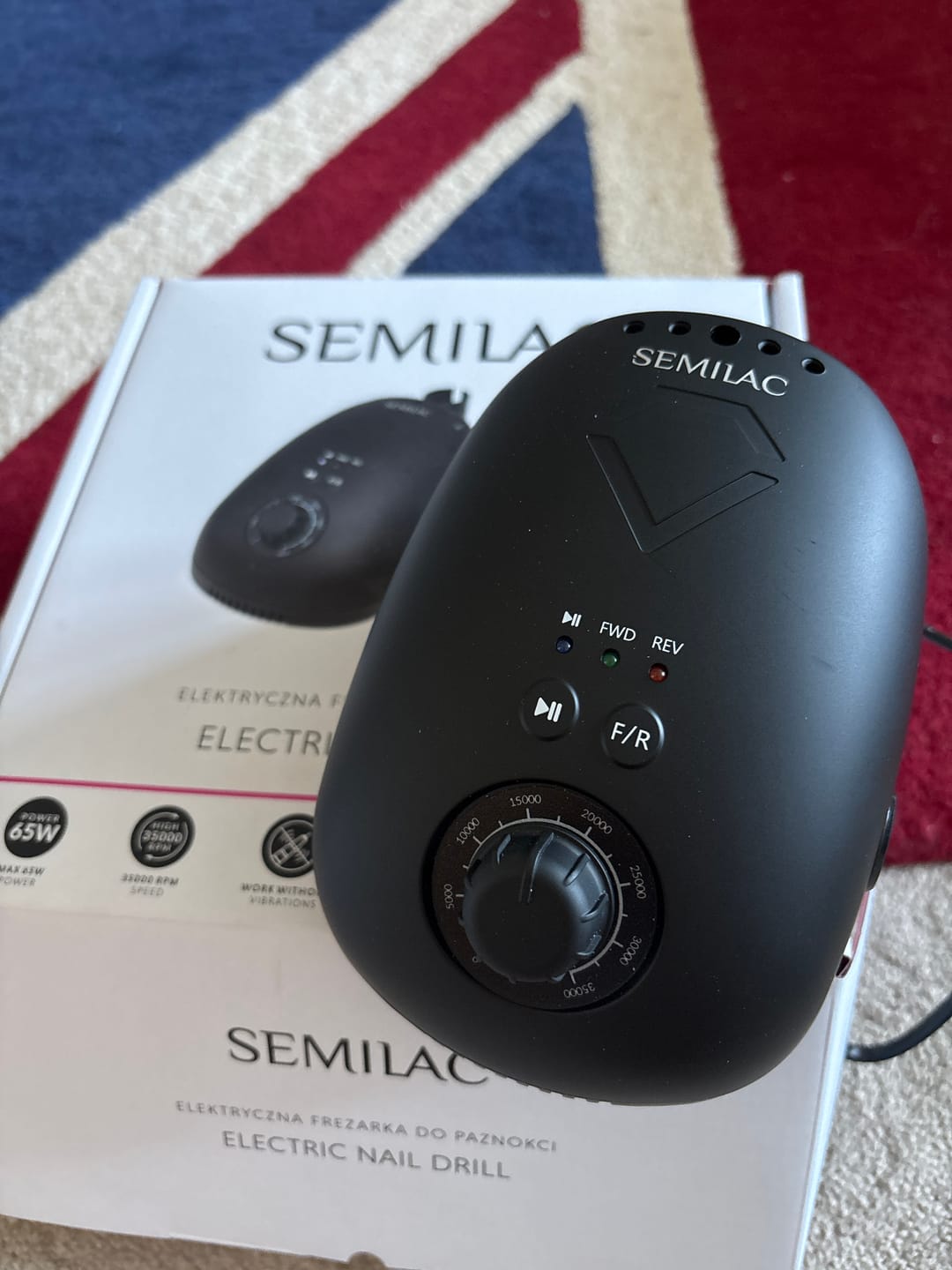 Customer photo review of Semilac Nail Drill 65W v2 - Professional Electric E-File - Black NEW DESIGN!!!