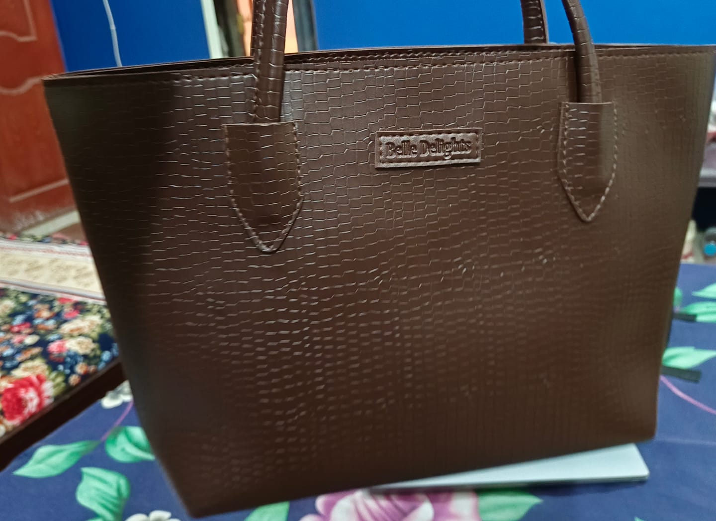 Customer photo review of Brown Belle Croc Tote Bag