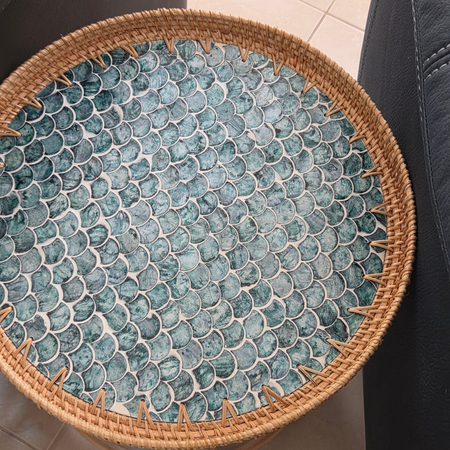 Customer photo review of Sirena Rattan Table