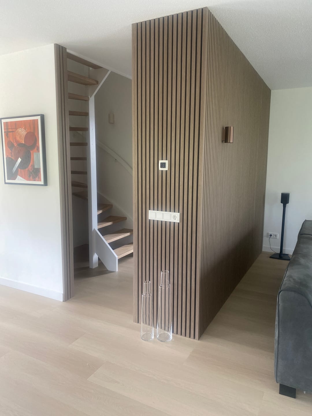 Customer photo review of Akoestische panelen  270 x 60 x 2.2 cm - Eiken Walnoot