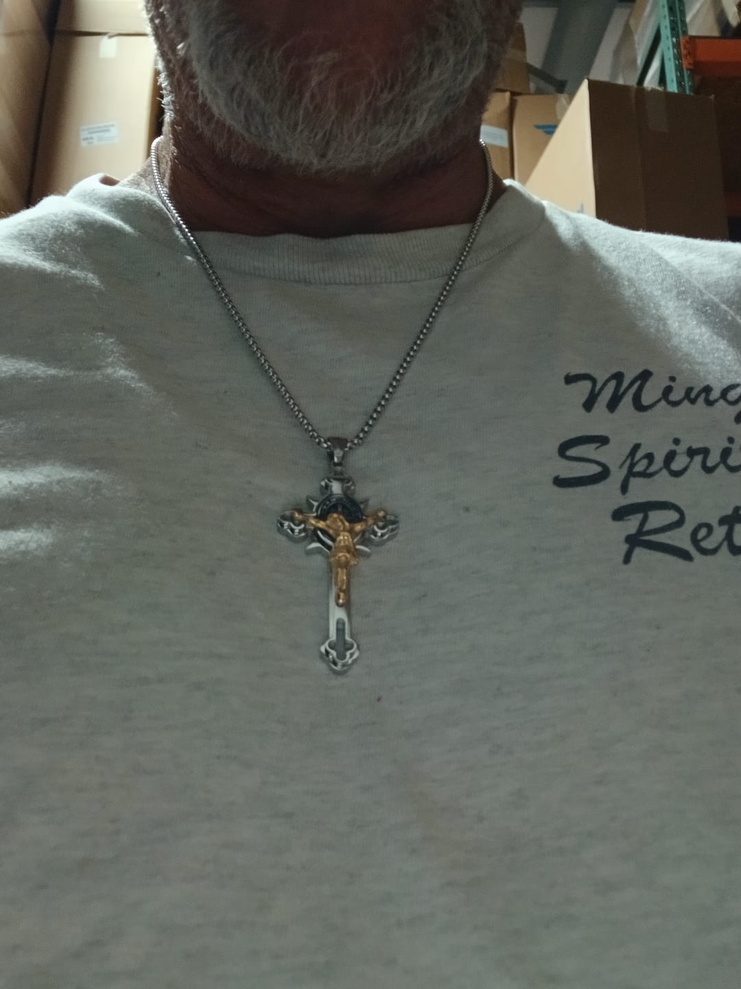 Customer photo review of FREE Today: St. Benedict Symbol Crucifix Exorcism Necklace
