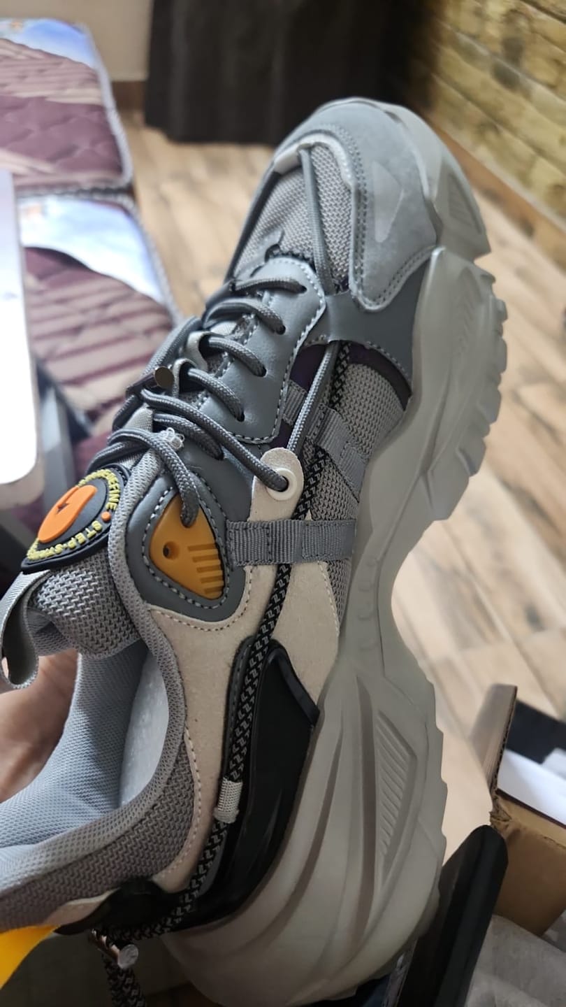 Customer photo review of Rocket Boost Grey High Heel Funky Designer Low Top Sneakers